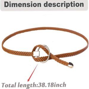 PU Leather Circle Tie Belt